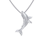 Sterling Silver Humpback Whale Pendant TPD5216 - Jewelry