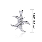 The Diagonal Power Moon Sterling Silver Pendant TPD5260 - Jewelry