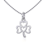 The Heart in Shamrock Silver Pendant TPD5269 - Jewelry