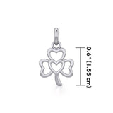 The Heart in Shamrock Silver Pendant TPD5269 - Jewelry