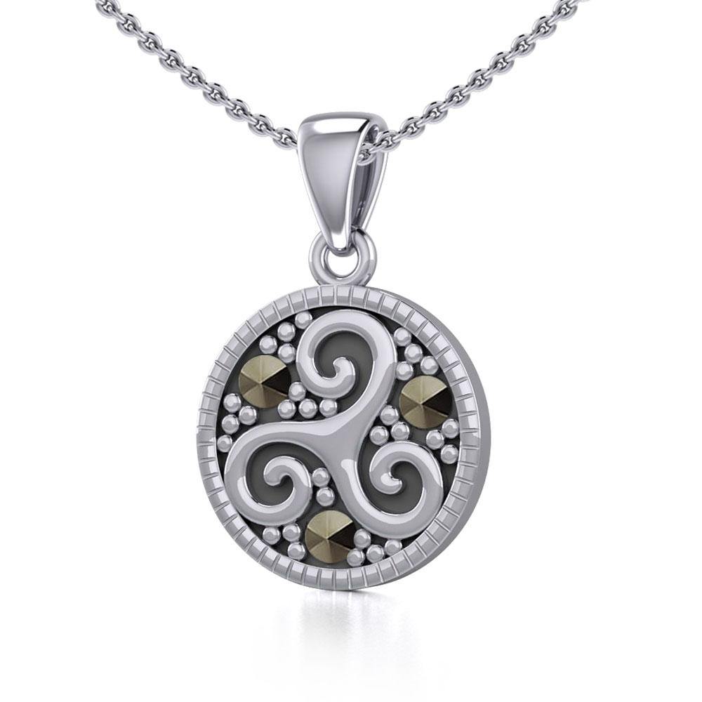 Celtic Single Spiral Necklace Pendant