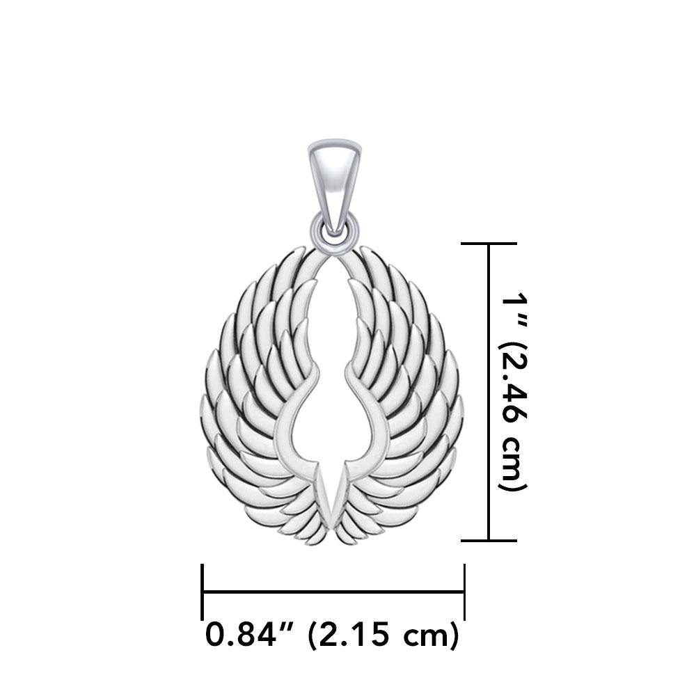 Sterling Silver Angel Wings Pendant TPD5332 - Jewelry
