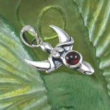 Goddess with Crescent Moon Silver Pendant with Gemstone TPD5333 - Jewelry