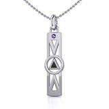 Modern Recovery Silver Pendant with Gemstone TPD5355 - Jewelry