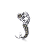 The Goddess Mermaid Silver Pendant with Marcasite TPD5364 - Jewelry