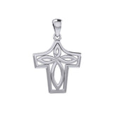 Celtic Knotwork Cross Silver Pendant TPD5366