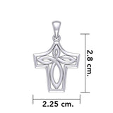 Celtic Knotwork Cross Silver Pendant TPD5366