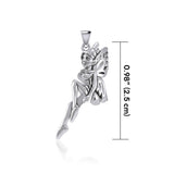 Enchanted Sitting Fairy Silver Pendant TPD5396 - Jewelry