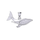 Swimming Blue Whale Sterling Silver Pendant TPD5405 - Jewelry