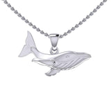 Swimming Blue Whale Sterling Silver Pendant TPD5405 - Jewelry