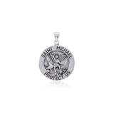 Saint Michael Silver Pendant (Small 18 mm.) TPD5467 - Jewelry