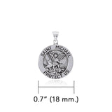 Saint Michael Silver Pendant (Small 18 mm.) TPD5467 - Jewelry