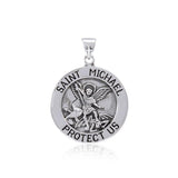 Saint Michael Silver Pendant (Large 25 mm.) TPD5469