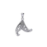 Mermaid Celtic Tail Sterling Silver Pendant TPD5473
