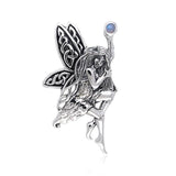 Fairy Holding Gem Silver Pendant TPD554 - Jewelry