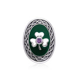 Celtic Knotwork Shamrock Silver Pendant TPD559 - Jewelry