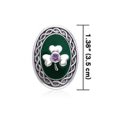 Celtic Knotwork Shamrock Silver Pendant TPD559 - Jewelry