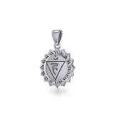 Vishuddha Throat Chakra Sterling Silver Pendant TPD5626 - Jewelry