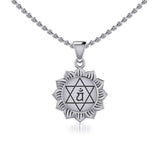 Anahata Heart Chakra Sterling Silver Pendant TPD5628 - Jewelry