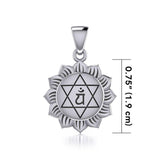 Anahata Heart Chakra Sterling Silver Pendant TPD5628 - Jewelry