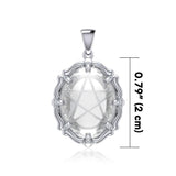 Star Sterling Silver Pendant with Natural Clear Quartz TPD5632 - Jewelry