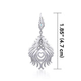 Celtic Peacock Tail Silver Pendant with Gemstone TPD5640 - Jewelry