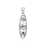 Celtic Shamrock Silver Pendant TPD565 - Jewelry