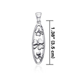 Celtic Shamrock Silver Pendant TPD565 - Jewelry
