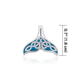 Celtic Whale Tail Silver Pendant with Enamel TPD5666 - Jewelry