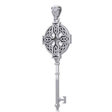 Celtic Cross Spiritual Enchantment Key Silver Pendant TPD5674 - Jewelry