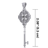 Celtic Cross Spiritual Enchantment Key Silver Pendant TPD5674 - Jewelry