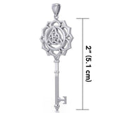 Celtic Triquetra Spiritual Enchantment Key Silver Pendant TPD5676 - Jewelry