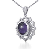 Chakra Silver Pendant with Large Stone TPD5687 - Jewelry