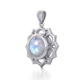 Chakra Silver Pendant with Large Stone TPD5687 - Jewelry