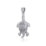 Celtic Sea Turtle Sterling Silver Pendant TPD5689 - Jewelry