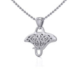 Grant the positive energy Silver Celtic Manta Ray Pendant TPD5690 - Jewelry