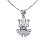 Celtic Frog Silver Pendant TPD5691 - Jewelry