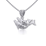 Celtic Joyful Dolphins Silver Pendant TPD5693 - Jewelry