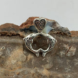 Celtic Double Dolphins with Celtic Heart Bale Silver Pendant TPD5697