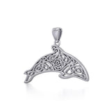 Celtic Filigree Dolphin Silver Pendant TPD5699 - Jewelry