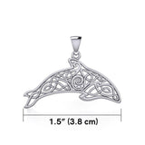 Celtic Filigree Dolphin Silver Pendant TPD5699 - Jewelry