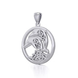 Celtic Jumping Dolphins Silver Pendant TPD5700 - Jewelry