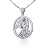Celtic Jumping Dolphins Silver Pendant TPD5700 - Jewelry