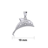 Celtic Jumping Dolphin Silver Pendant TPD5702 - Jewelry