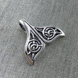 Celtic Spiral Whale Tail Silver Pendant TPD5704 - Jewelry