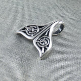 Celtic Spiral Whale Tail Silver Pendant TPD5704 - Jewelry