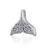 Celtic Knotwork Whale Tail Silver Pendant TPD5705