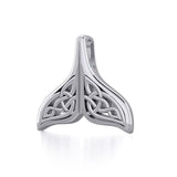 Celtic Knotwork Whale Tail Silver Pendant TPD5705 - Jewelry