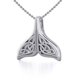 Celtic Knotwork Whale Tail Silver Pendant TPD5705 - Jewelry
