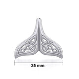 Celtic Knotwork Whale Tail Silver Pendant TPD5705 - Jewelry